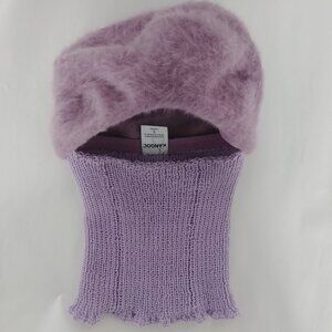 Kangol made in UK angora blend hat balaclava purple lavender violet Judy